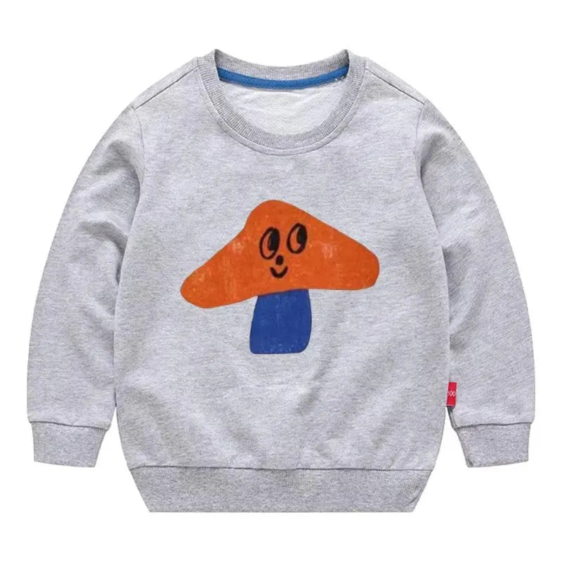 2025 New Autumn Boys Sweatshirts Cotton Kids Hoodies Casual Cartoon Printting Shirts Baby Boy Clothing 2-7 Years Children Tops