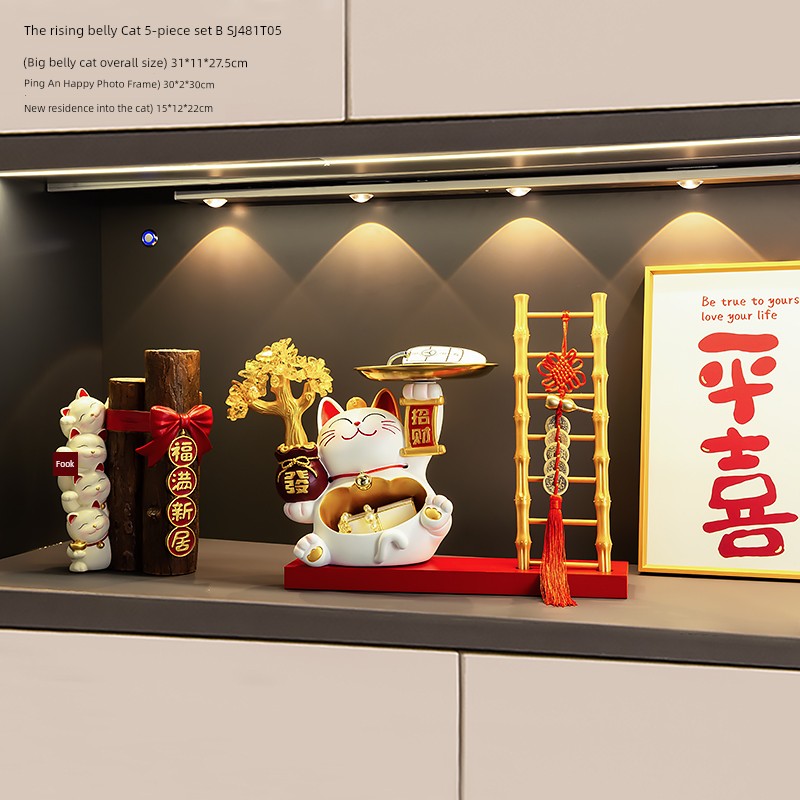 Lucky Cat Key Storage Entrance Decoration Entrance Shoe Cabinet Living Room Home Decorations Housewarming Gifts