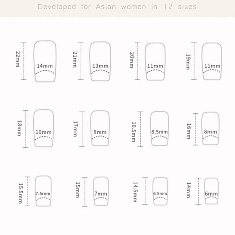 24Pcs False Nails Long Press on Nails Wearable Fake Nails Full Cover Acrylic Nail Tips Press On Nails for Women