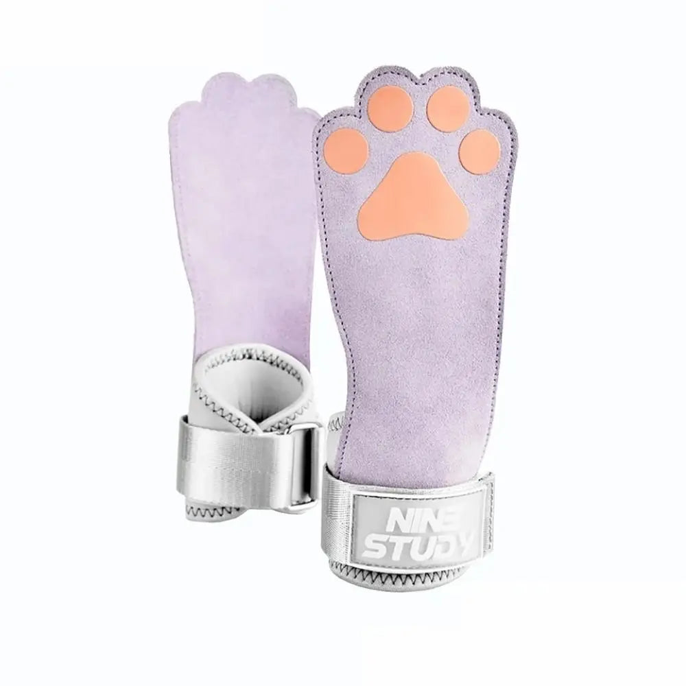 Leather Dog Paw Fitness Power Straps Wear-resistant Adjustable Dog Paw Wrist Straps Durable Pink/Purple