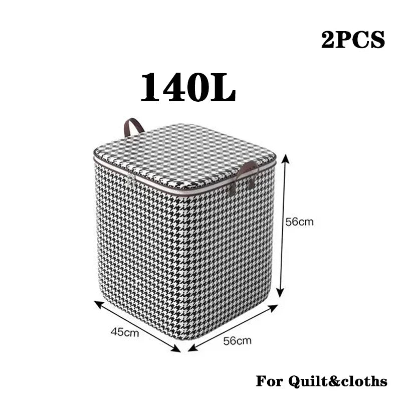 Quilt Storage Non-Woven Wardrobe Space Saving Bag House-Moving Box Dustproof Organizers Bedding Box Travel Storage Organization