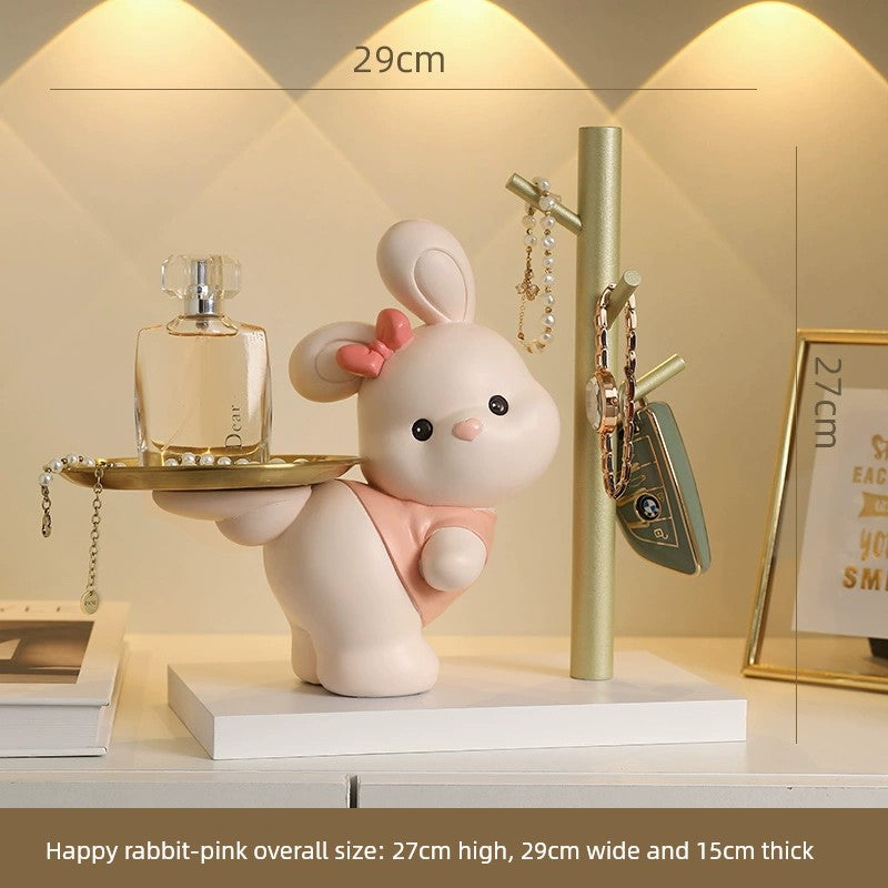 Key Storage Decoration Home Tray Moving Fortune Cat