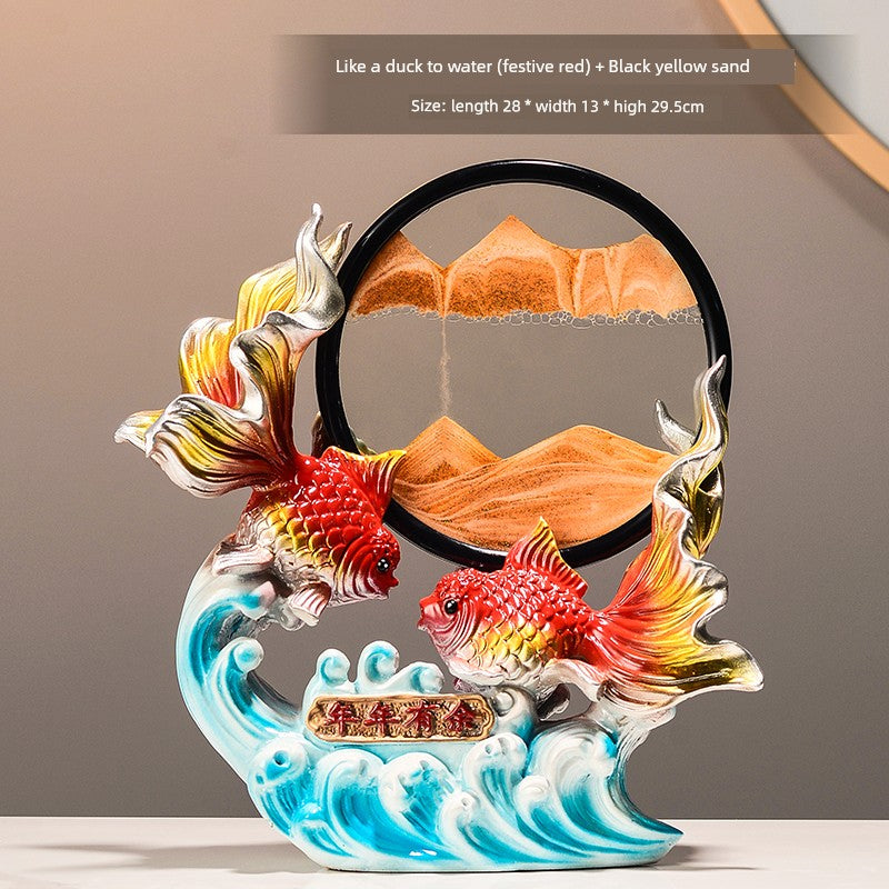 Living Room Wine Cabinet Move House House Moving New Home Gift Quicksand Painting