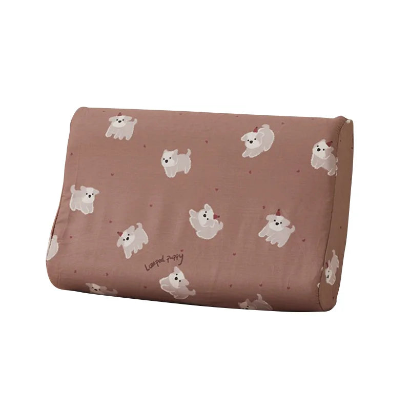 1PC Soft Neck Healthcare Sleeping Bedroom Home Decor Cotton Pillowcase Latex Pillowcase Rubber Memory Pillow Cover Cushion Cover