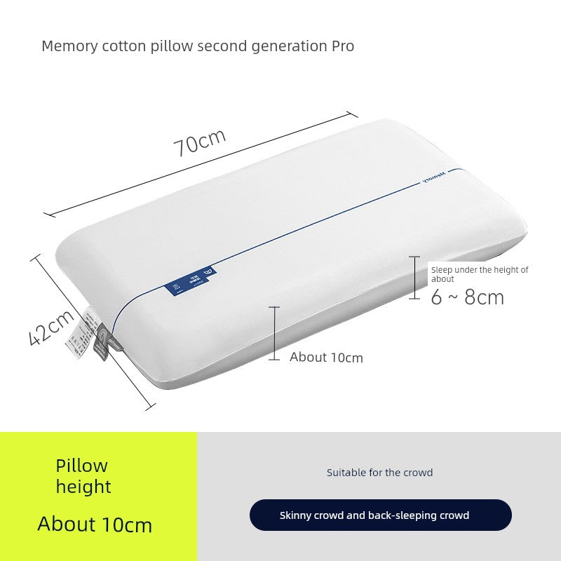 Banana Fruit Puff Memory Cotton Pillow Non-Pressure Stiff Neck Special Super Soft Cervical Support Improve Sleeping Pillowcase and Pillow Core