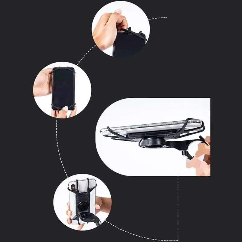 For Sram Garmin SRAM Bike Mobile Phone Holder High Elastic Silicone Bicycle Cellphone Holder Mount Motorcycle Shockproof