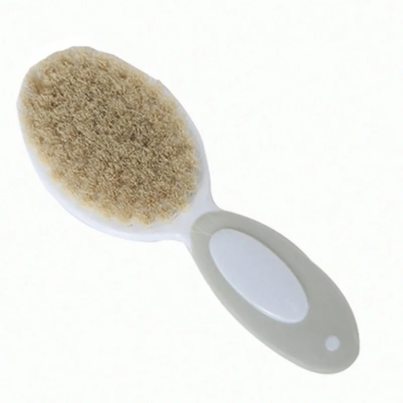 Khaki baby care kit, baby nose inhaler, nail clippers, file, brush, scissors, comb 6 daily cleaning tools