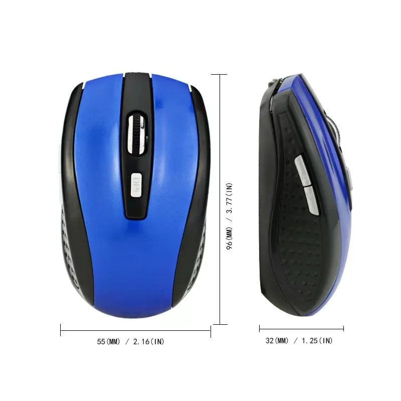 Wireless Mouse 2.4G Portable Mobile Optical Office Mouse Adjustable DPI Levels for Notebook PC Laptop MacBook
