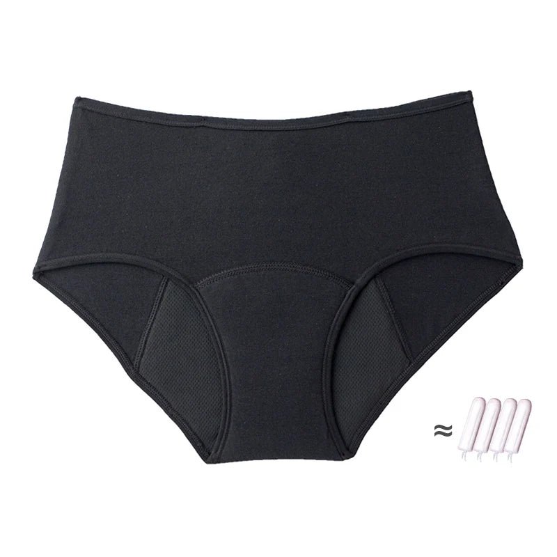 Women Menstrual Period Panties Underwear 4 Layers Plus Size Heavy Flow Absorbency Leakproof Physiological Sanitary Lingerie