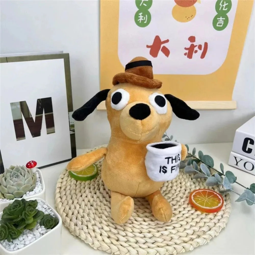 Animal Coffee Dog Plush Toy Soft Stuffed Doll Kids Toy Gift for Children Boy Birthday