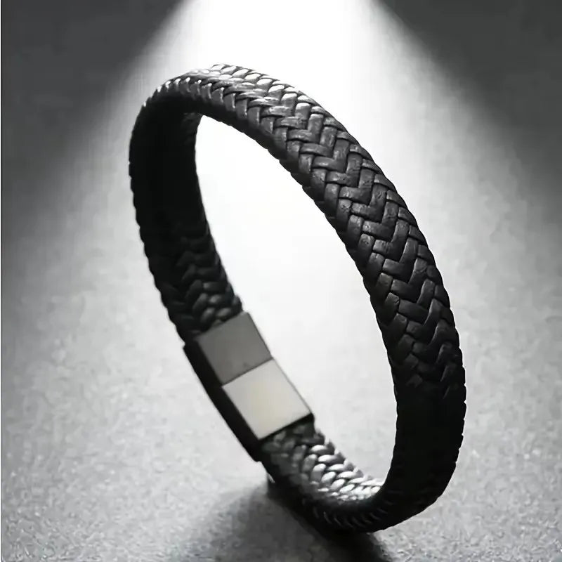 1PC Men's and Women's Fashion Trend Leather Weaving Rope Bracelet Bracelet, Date, Travel, Banquet, Party, Festival Dressing Gift