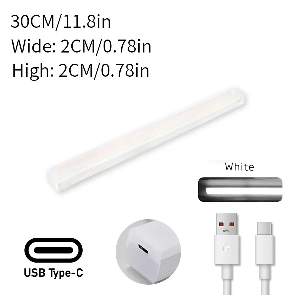 1pc Cabinet Light, Wireless Charging Motion Sensor LED Night Light, Hallway, Kitchen, Cabinet, Stairs, Wardrobe Home Decoration