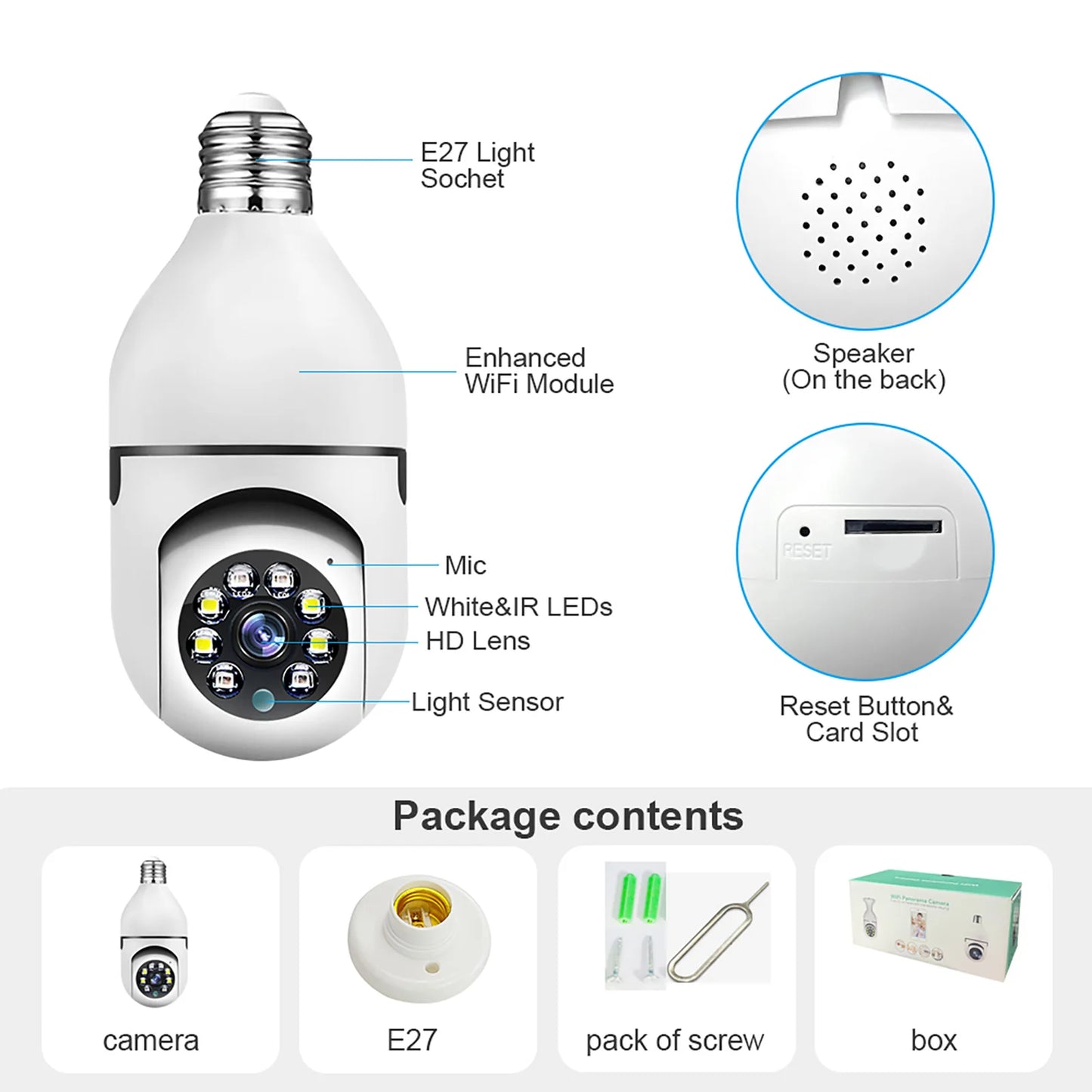 3MP Wifi IP Camera Surveillance Video 4X Digital Zoom CCTV Security Wireless Outdoor Monitor Audio Night Vision Human Detection