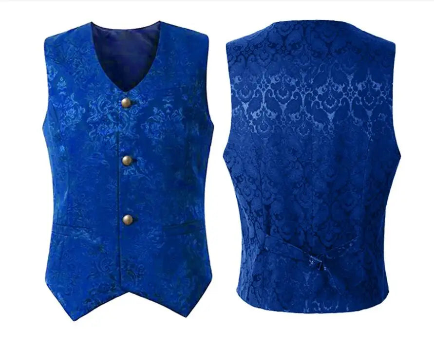 Medieval Vampire Cosplay Costume Steampunk Jacket Vest Coat Victorian Ghost Gothic Blazer Suits Stand Collar Trench Men's Shirt