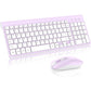 Wireless Keyboard and Mouse Combo, Compact Full Size Wireless Computer Keyboard and Mouse Set 2.4G Ultra-Thin Sleek Design for Windows, Computer, Desktop, PC, Notebook, Laptop