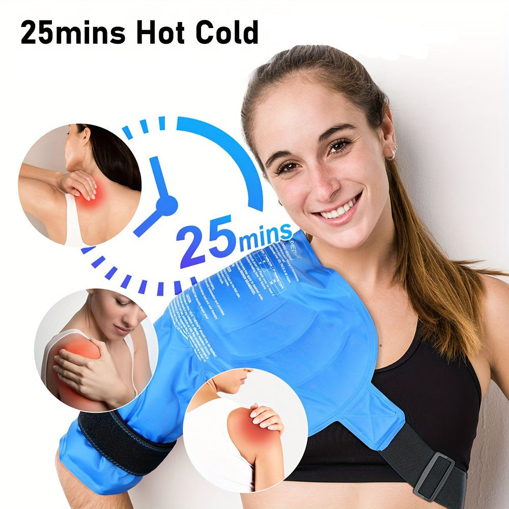 Shoulder Gel Ice Pack Wrap, Reusable Hot Cold Pack for Women and Men
