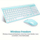 Wireless Keyboard and Mouse Combo, Compact Full Size Wireless Computer Keyboard and Mouse Set 2.4G Ultra-Thin Sleek Design for Windows, Computer, Desktop, PC, Notebook, Laptop