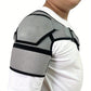 1pc Adjustable Breathable Shoulder Support Sleeve - Ultra-Soft Microfiber, Gray & Black Mesh Design for Fitness, Sports Protection, and Recovery Relax, Unisex for Left or Right Arm