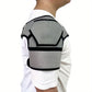 1pc Adjustable Breathable Shoulder Support Sleeve - Ultra-Soft Microfiber, Gray & Black Mesh Design for Fitness, Sports Protection, and Recovery Relax, Unisex for Left or Right Arm