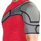 1pc Adjustable Breathable Shoulder Support Sleeve - Ultra-Soft Microfiber, Gray & Black Mesh Design for Fitness, Sports Protection, and Recovery Relax, Unisex for Left or Right Arm