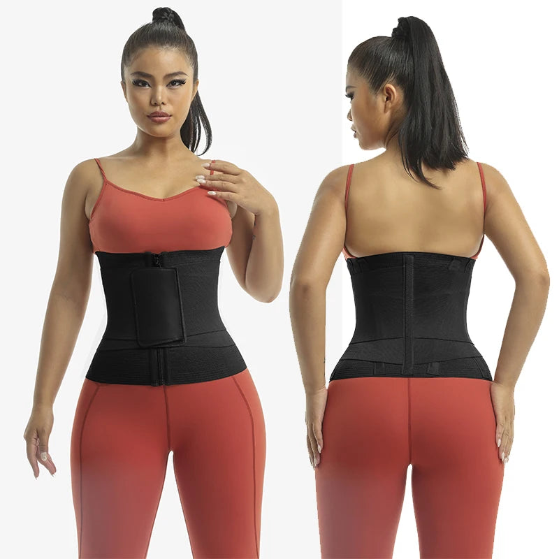2 In 1 Slimming Body Shaper Belt Wrap Bandage Wrap Waist Trainer Lumbar Waist Support Belt Snatch  Wrap Waist Trainer
