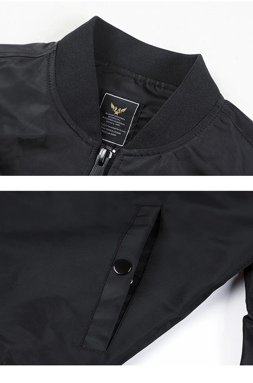 Spring Autumn Bomber Jacket Men Women Military Fly Jacket Varsity Baseball Flight Coat Mens Windbreaker Mens Clothing 2022