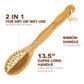 Double-sided Natural Bristle Bath Brush Exfoliating Wooden Body Massage Shower Brush SPA Woman Man Skin Care Dry Long Body Brush