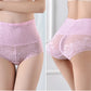 Women's underwear sexy  lace high waist elastic female panties antibacterial transparent  high quality ladies lingerie