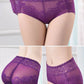 Women's underwear sexy  lace high waist elastic female panties antibacterial transparent  high quality ladies lingerie