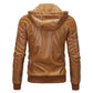 COLDKER Fashion Men's PU Leather Jacket new For Male Fitness Suede Jacket chaqueta cuero Casual Coat Clothing for man