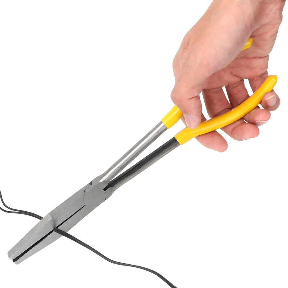 DIY Extra Long Nose Pliers Straight Bent Tip Mechanic Equipment Hand Removal Tools Spanner Clips Auto Care Kit Car Accessories