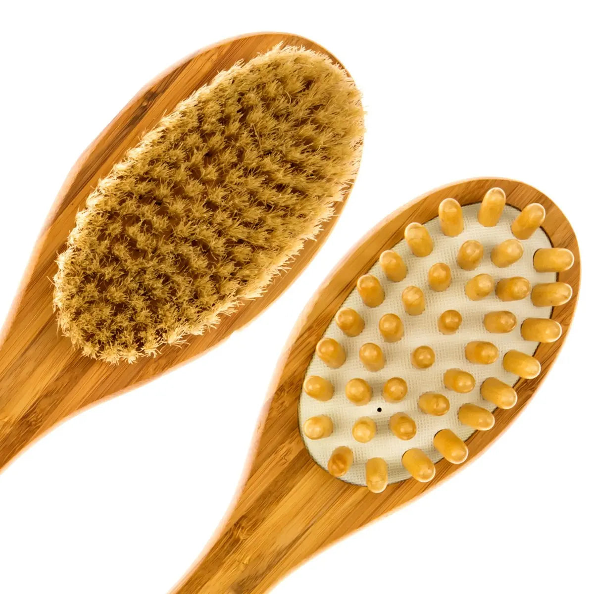 Double-sided Natural Bristle Bath Brush Exfoliating Wooden Body Massage Shower Brush SPA Woman Man Skin Care Dry Long Body Brush