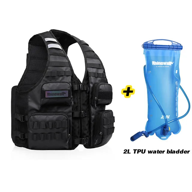 Moto Vest Mens Motorcycle Jacket Breathable Motorbike Jacket Night Work High Visibility Reflective Safety Jacket With Water Bag