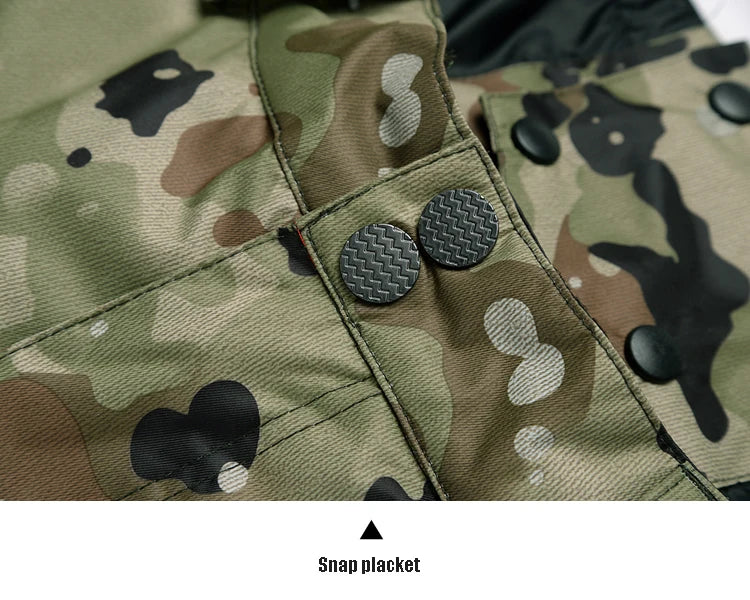 New Mens Camouflage Ski Suit Waterproof Breathable Snowboard Jacket Winter Snow Pants Suits Male Skiing and Snowboarding Sets