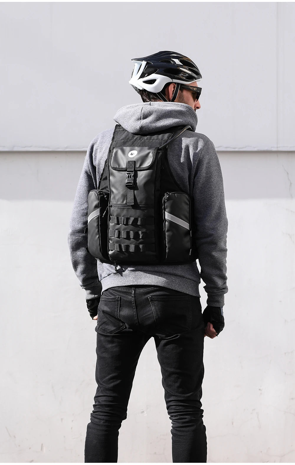 Moto Vest Mens Motorcycle Jacket Breathable Motorbike Jacket Night Work High Visibility Reflective Safety Jacket With Water Bag