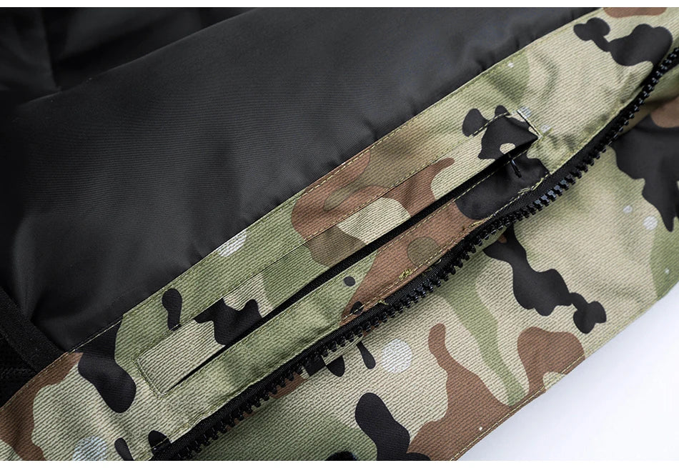 New Mens Camouflage Ski Suit Waterproof Breathable Snowboard Jacket Winter Snow Pants Suits Male Skiing and Snowboarding Sets
