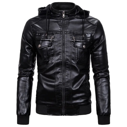 COLDKER Fashion Men's PU Leather Jacket new For Male Fitness Suede Jacket chaqueta cuero Casual Coat Clothing for man