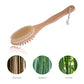 Double-sided Natural Bristle Bath Brush Exfoliating Wooden Body Massage Shower Brush SPA Woman Man Skin Care Dry Long Body Brush