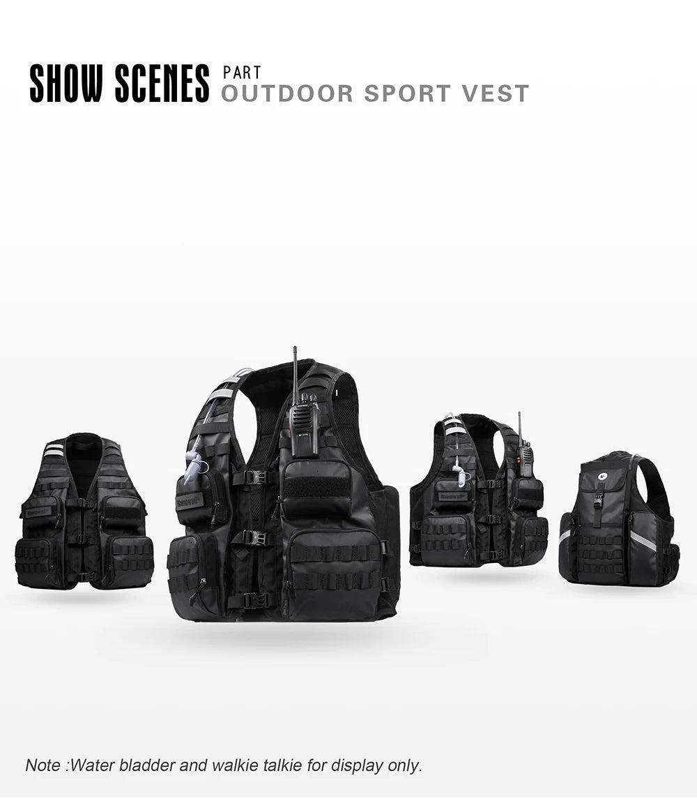 Moto Vest Mens Motorcycle Jacket Breathable Motorbike Jacket Night Work High Visibility Reflective Safety Jacket With Water Bag