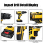 Gisam Battery Impact Screwdriver Multifunctional Cordless Drill Power Tool 25+3 Torque Setting 2 Gear Speed Electric Screwdriver