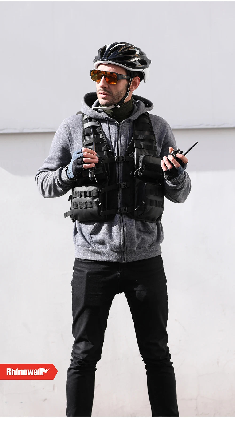 Moto Vest Mens Motorcycle Jacket Breathable Motorbike Jacket Night Work High Visibility Reflective Safety Jacket With Water Bag