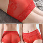 Women's underwear sexy  lace high waist elastic female panties antibacterial transparent  high quality ladies lingerie