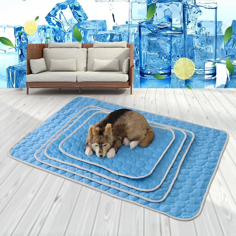 Dog Mat Cooling Summer Pad Mat For Dogs Cat Blanket Sofa Breathable Pet Dog Bed Summer Washable For Small Medium Large Dogs Car
