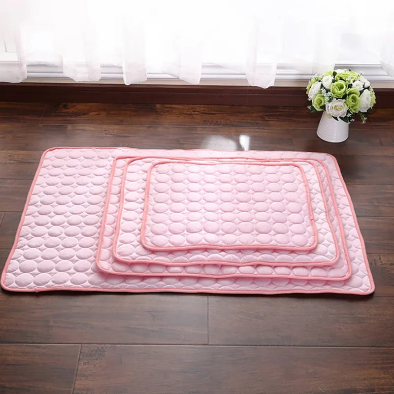 Dog Mat Cooling Summer Pad Mat For Dogs Cat Blanket Sofa Breathable Pet Dog Bed Summer Washable For Small Medium Large Dogs Car
