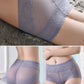 Women's underwear sexy  lace high waist elastic female panties antibacterial transparent  high quality ladies lingerie