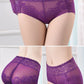 Women's underwear sexy  lace high waist elastic female panties antibacterial transparent  high quality ladies lingerie