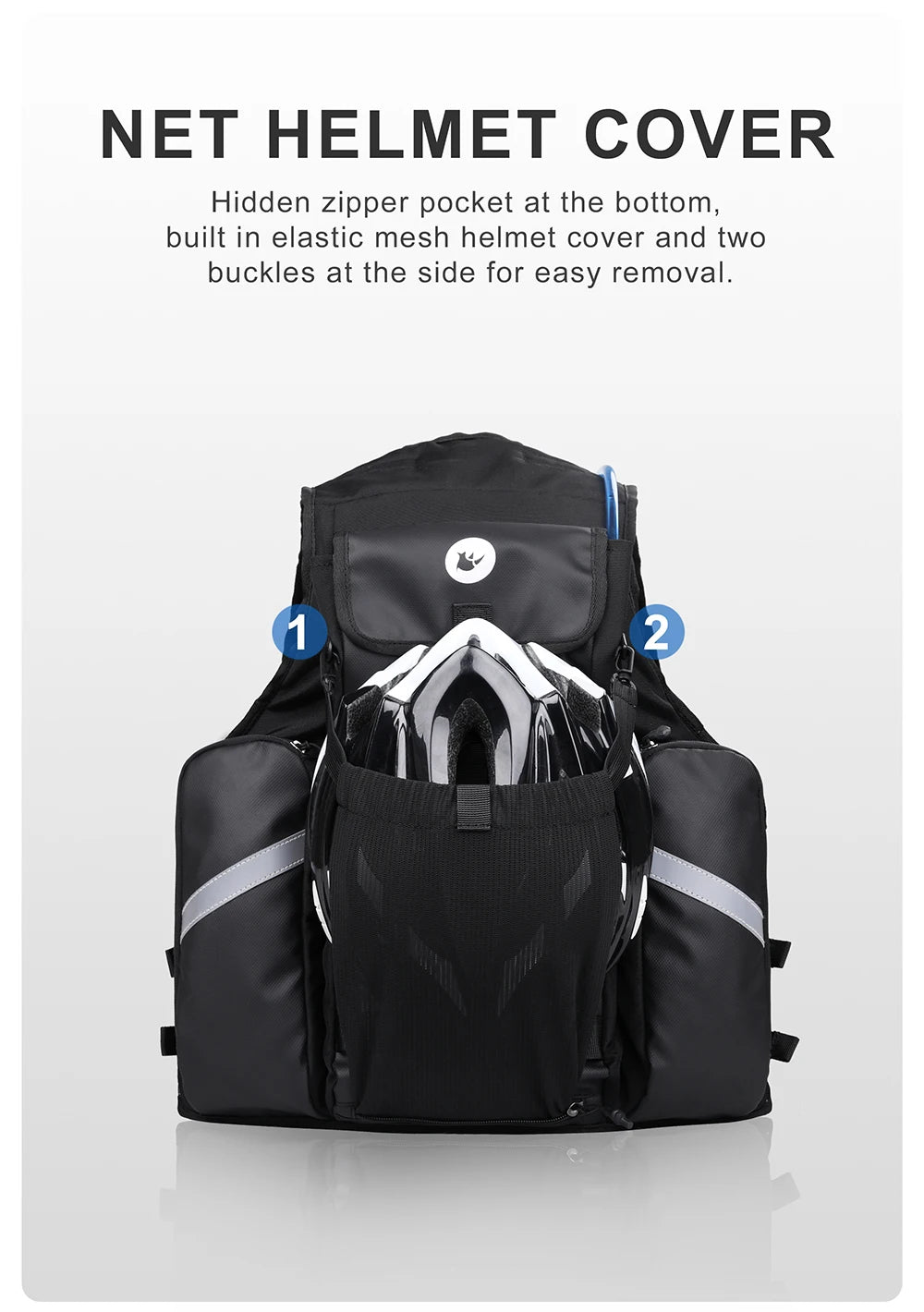 Moto Vest Mens Motorcycle Jacket Breathable Motorbike Jacket Night Work High Visibility Reflective Safety Jacket With Water Bag