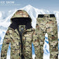New Mens Camouflage Ski Suit Waterproof Breathable Snowboard Jacket Winter Snow Pants Suits Male Skiing and Snowboarding Sets