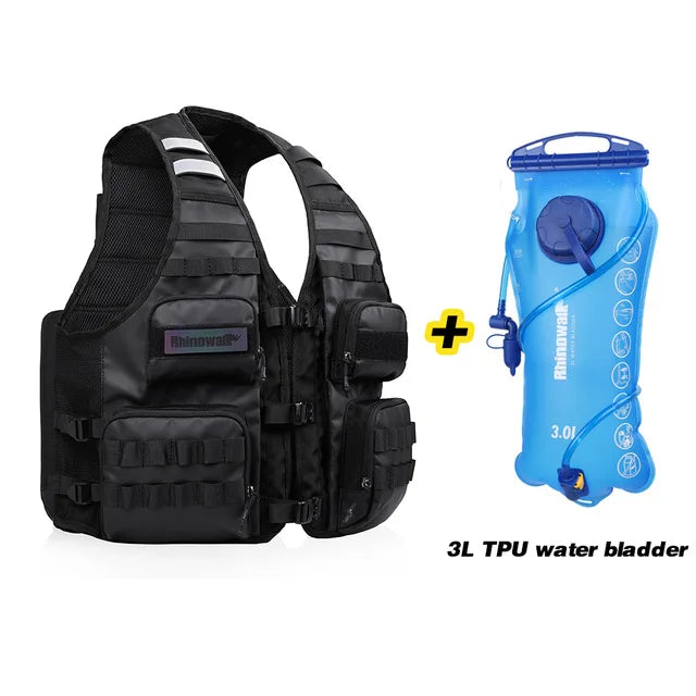 Moto Vest Mens Motorcycle Jacket Breathable Motorbike Jacket Night Work High Visibility Reflective Safety Jacket With Water Bag