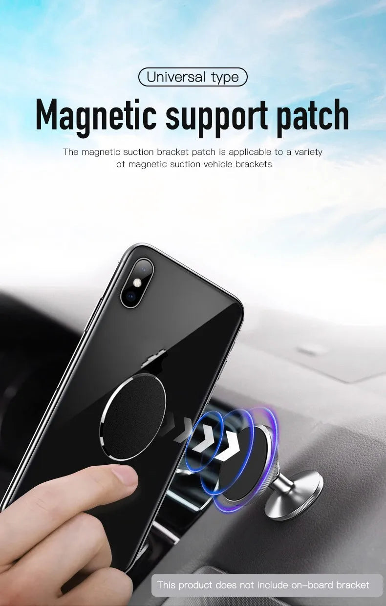 Metal Disk Plate Magnetic Car Phone Holder Universal Air Vent Mount Mobile Cellphone Stand GPS Support Magnet Iron Sheet